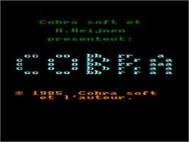 Title screen of Cobra on the Amstrad CPC.