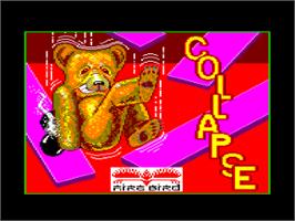 Title screen of Collapse on the Amstrad CPC.