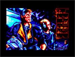 Title screen of Comando Tracer on the Amstrad CPC.
