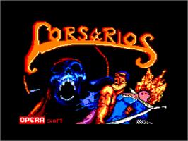 Title screen of Corsarios on the Amstrad CPC.
