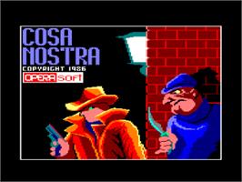 Title screen of Cosa Nostra on the Amstrad CPC.