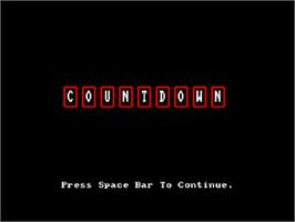 Title screen of Count Down on the Amstrad CPC.