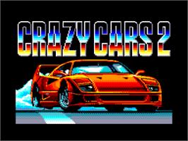 Title screen of Crazy Cars 2 on the Amstrad CPC.