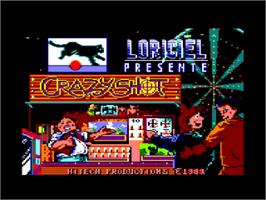 Title screen of Crazy Shot on the Amstrad CPC.