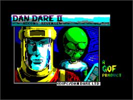 Title screen of Dan Dare 2: Mekon's Revenge on the Amstrad CPC.