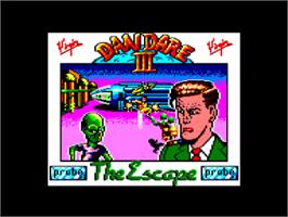 Title screen of Dan Dare 3: The Escape on the Amstrad CPC.