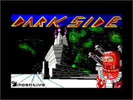 Title screen of Dark Side on the Amstrad CPC.