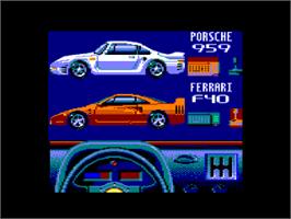 Title screen of Duel: Test Drive 2 on the Amstrad CPC.