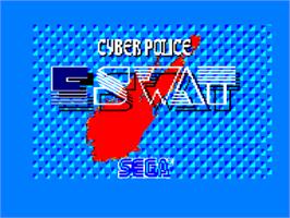 Title screen of E-SWAT: Cyber Police on the Amstrad CPC.
