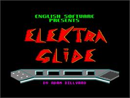 Title screen of Elektraglide on the Amstrad CPC.