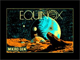 Title screen of Equinox on the Amstrad CPC.