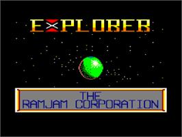 Title screen of Explorer on the Amstrad CPC.