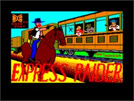 Title screen of Express Raider on the Amstrad CPC.