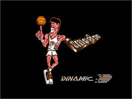 Title screen of Fernando Martin Basket Master on the Amstrad CPC.