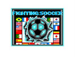 Title screen of Fighting Soccer on the Amstrad CPC.