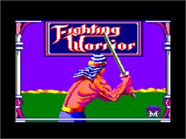 Title screen of Fighting Warrior on the Amstrad CPC.