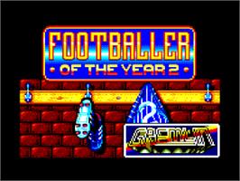 Title screen of Footballer of the Year 2 on the Amstrad CPC.