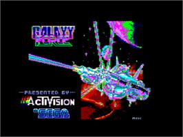 Title screen of Galaxy Force on the Amstrad CPC.