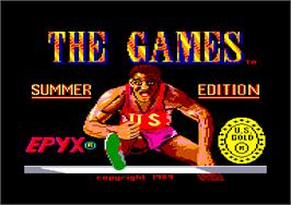Title screen of Games: Summer Edition on the Amstrad CPC.