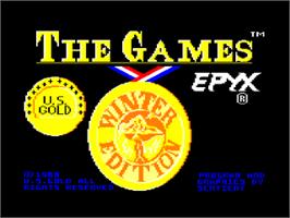 Title screen of Games: Winter Edition on the Amstrad CPC.