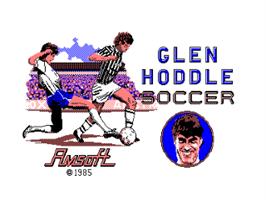Title screen of Glen Hoddle Soccer on the Amstrad CPC.