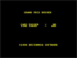 Title screen of Grand Prix Master on the Amstrad CPC.