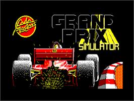 Title screen of Grand Prix Simulator on the Amstrad CPC.