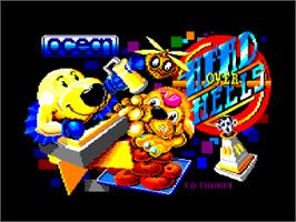 Title screen of Head Over Heels on the Amstrad CPC.