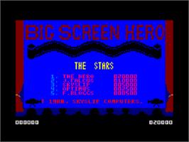 Title screen of How to be a Hero on the Amstrad CPC.