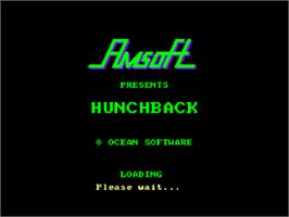 Title screen of Hunchback on the Amstrad CPC.
