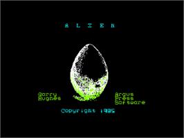 Title screen of I-Alien on the Amstrad CPC.