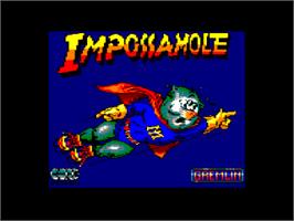 Title screen of Impossamole on the Amstrad CPC.