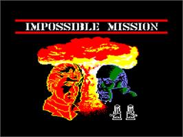Title screen of Impossible Mission on the Amstrad CPC.