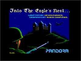 Title screen of Into the Eagle's Nest on the Amstrad CPC.