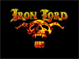 Title screen of Iron Lord on the Amstrad CPC.