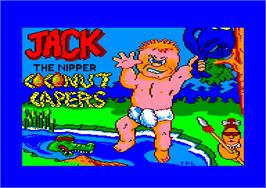 Title screen of Jack the Nipper 2: Coconut Capers on the Amstrad CPC.