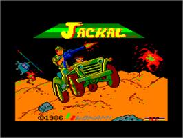Title screen of Jackal on the Amstrad CPC.