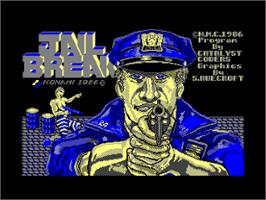 Title screen of Jail Break on the Amstrad CPC.