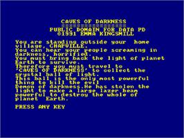 Title screen of Jewels of Darkness on the Amstrad CPC.