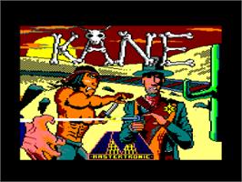 Title screen of Kane on the Amstrad CPC.