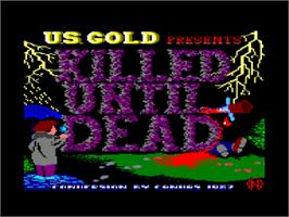 Title screen of Killed Until Dead on the Amstrad CPC.