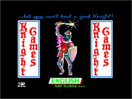 Title screen of Knight Games on the Amstrad CPC.