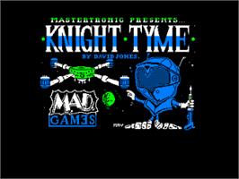 Title screen of Knight Tyme on the Amstrad CPC.