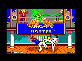 Title screen of Kung-Fu Master on the Amstrad CPC.