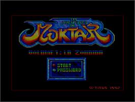 Title screen of Lagaf: Les Aventures de Moktar - Vol 1: La Zoubida on the Amstrad CPC.