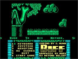 Title screen of Life on the Amstrad CPC.
