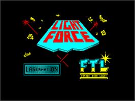 Title screen of Light Force on the Amstrad CPC.