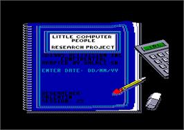 Title screen of Little Computer People on the Amstrad CPC.