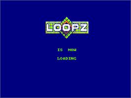 Title screen of Loopz on the Amstrad CPC.