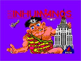 Title screen of Los Inhumanos on the Amstrad CPC.